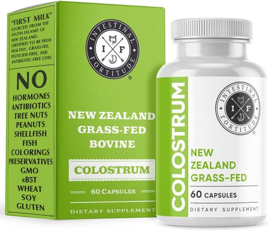 Intestinal Fortitude Grass Fed New Zealand Cows Colostrum Capsules, 500 mg 60 Capsules