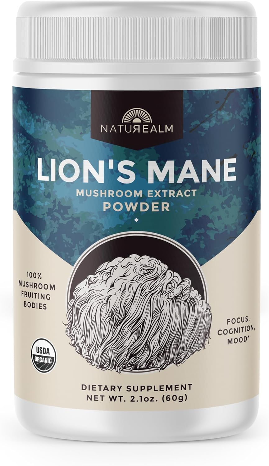 Naturealm - Lion's Mane Powder - Brain Health 60-Day Supply