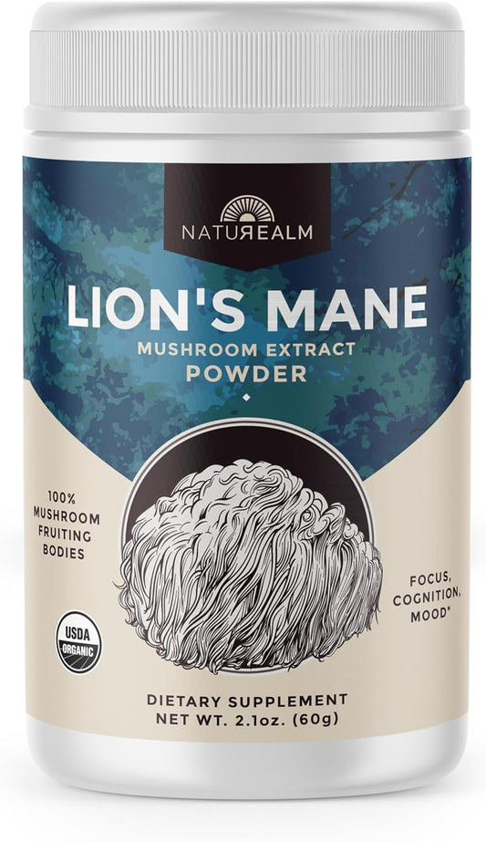 Naturealm - Lion's Mane Powder - Brain Health 60-Day Supply