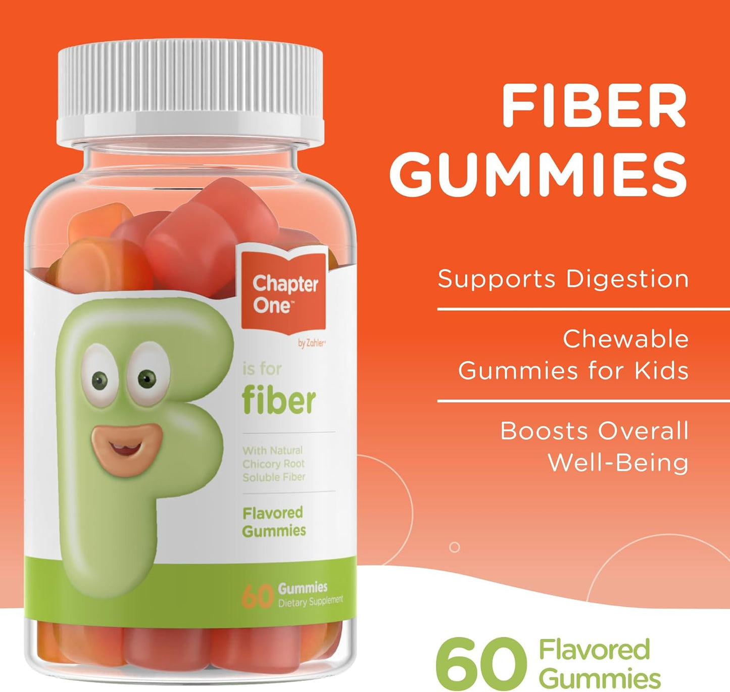 Zahler - Fiber Gummies for Adults & Kids (60 Count)