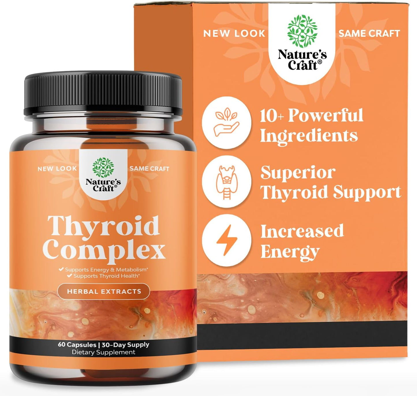 Herbal Thyroid Support Complex - Iodine Thyroid Supplement  60 count