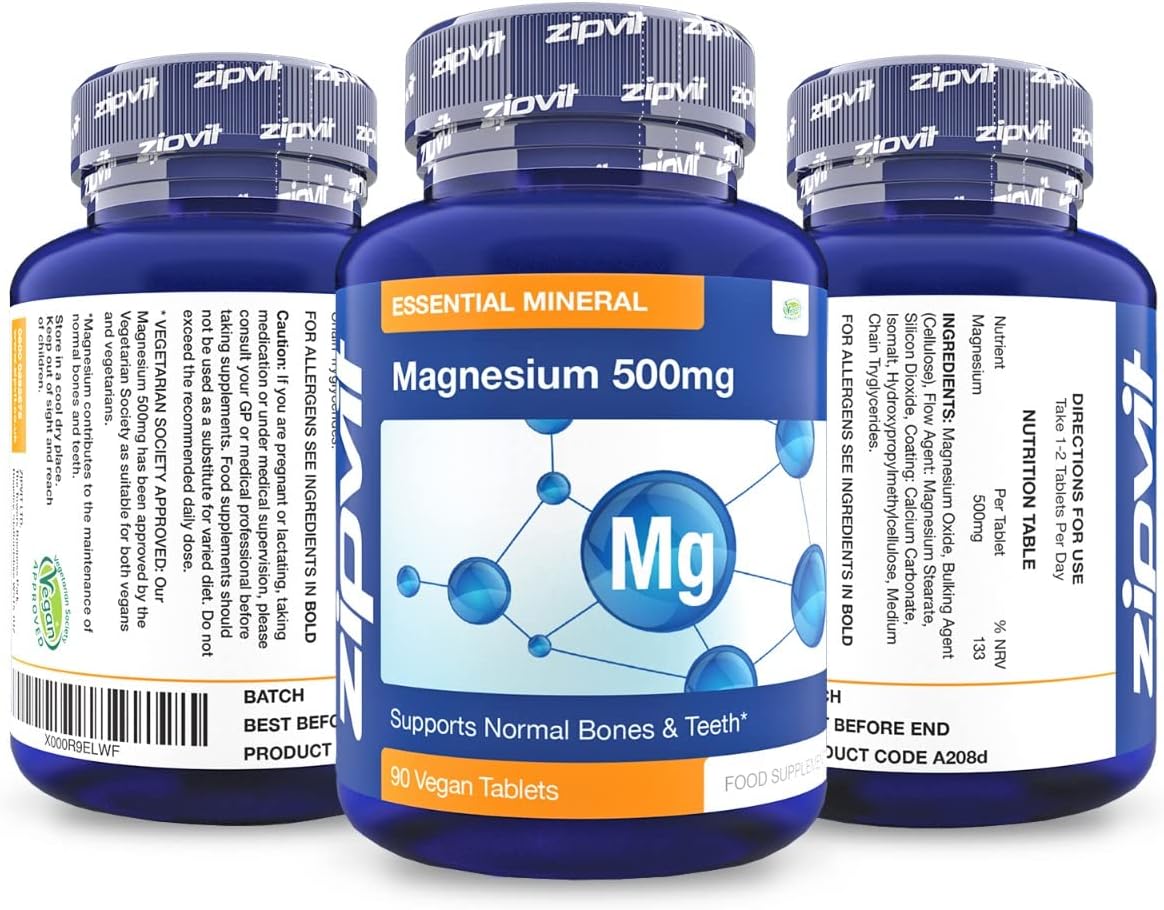 Magnesium 500mg, 90 Vegan Tablets