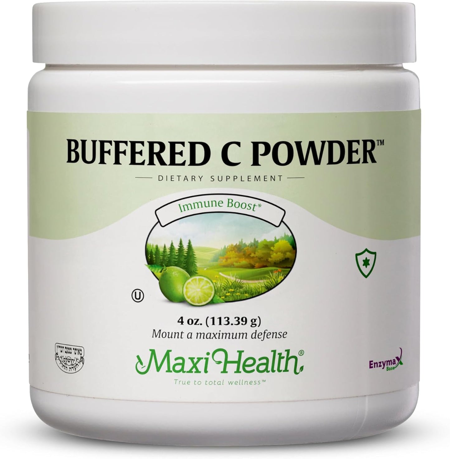 Maxi Health Buffered Vitamin C Powder - High Potency - 800 mg -4 oz