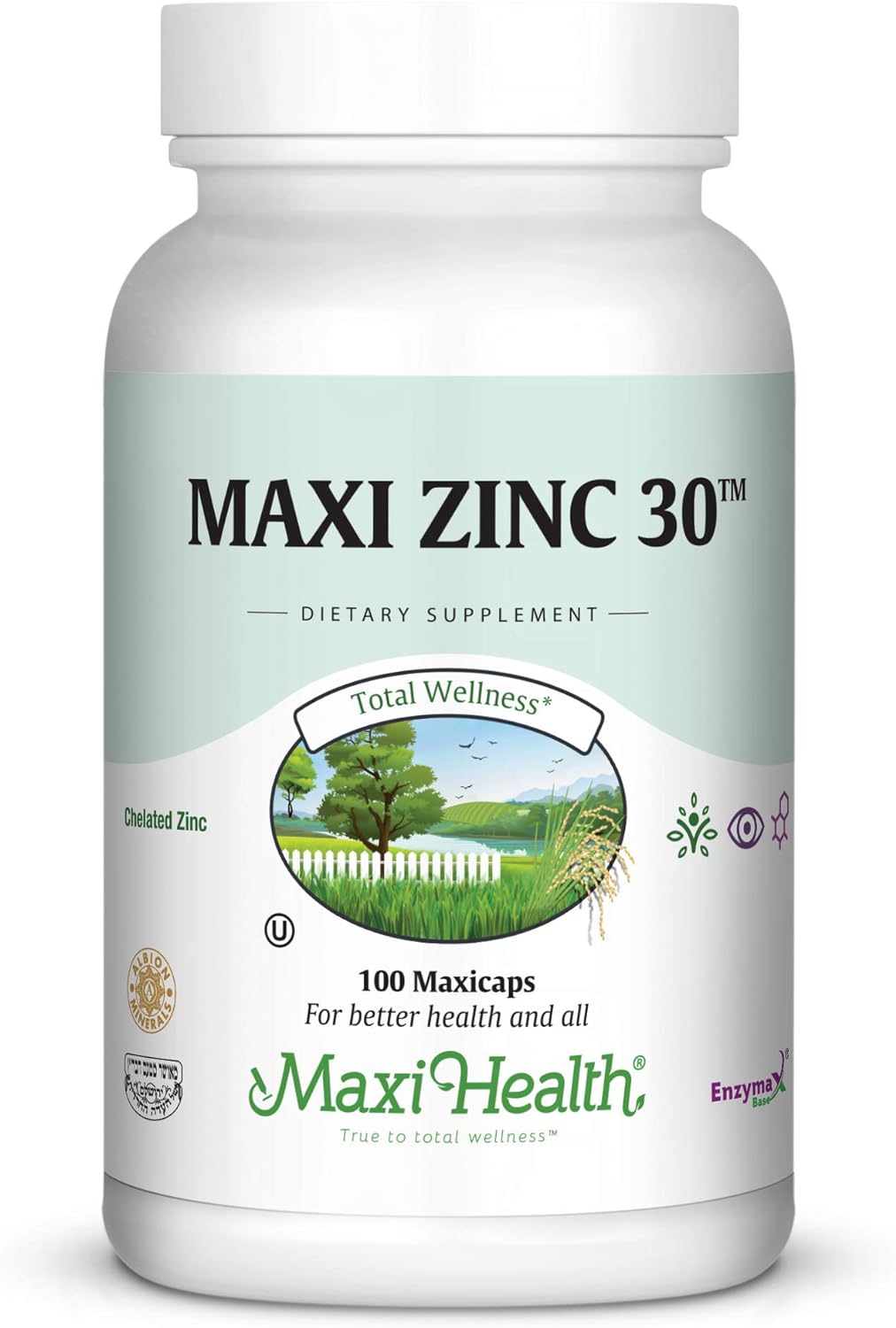 Maxi zinc 30 Vitamin with Enzymax for Enhanced Absorption 100 capsules