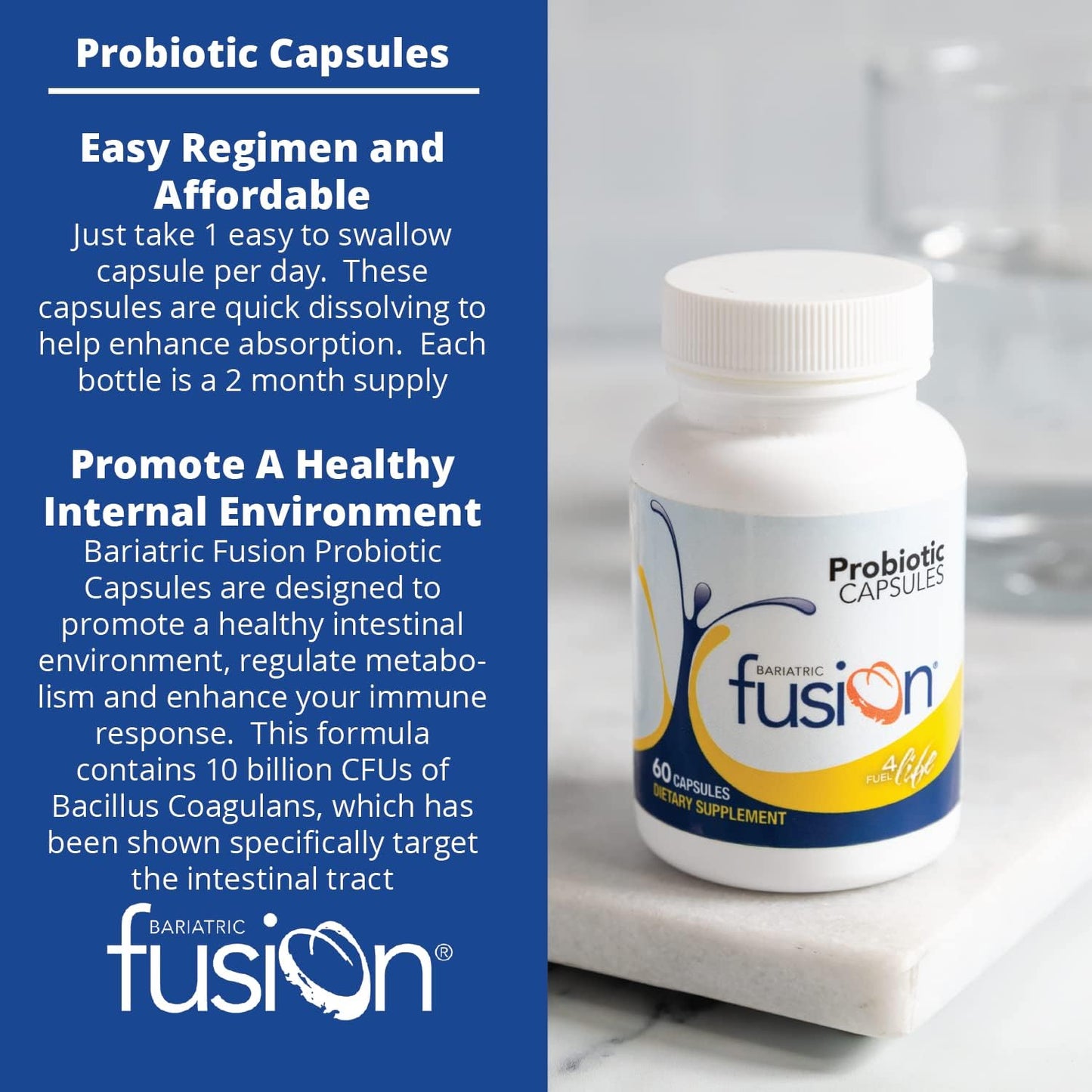 Bariatric Fusion Probiotic Capsule -  60 Count