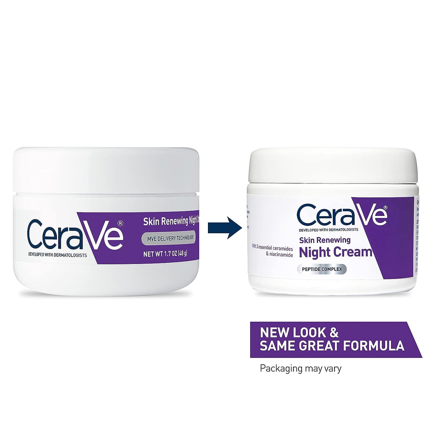 CeraVe Skin Renewing Night Cream | Niacinamide, Peptide Complex