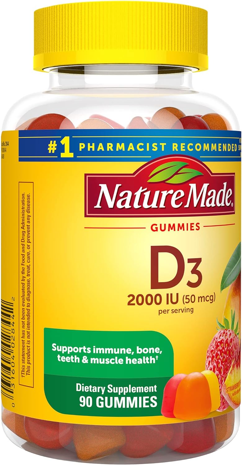 Nature Made Vitamin D3 2000 IU (50 mcg) 90 Gummies