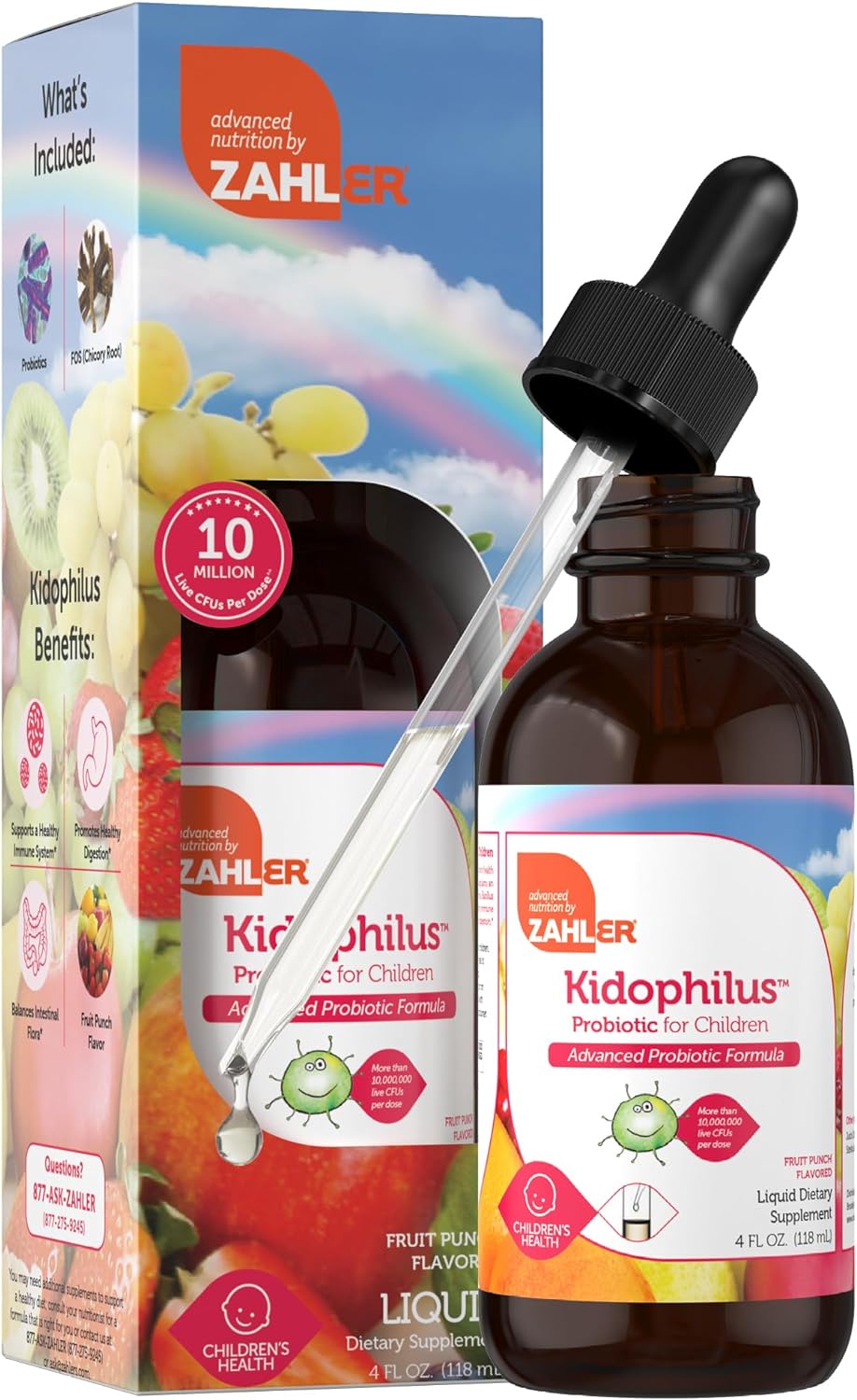 Zahler - Kidophilus Liquid Drops Probiotics for Kids (4 Fl Oz)