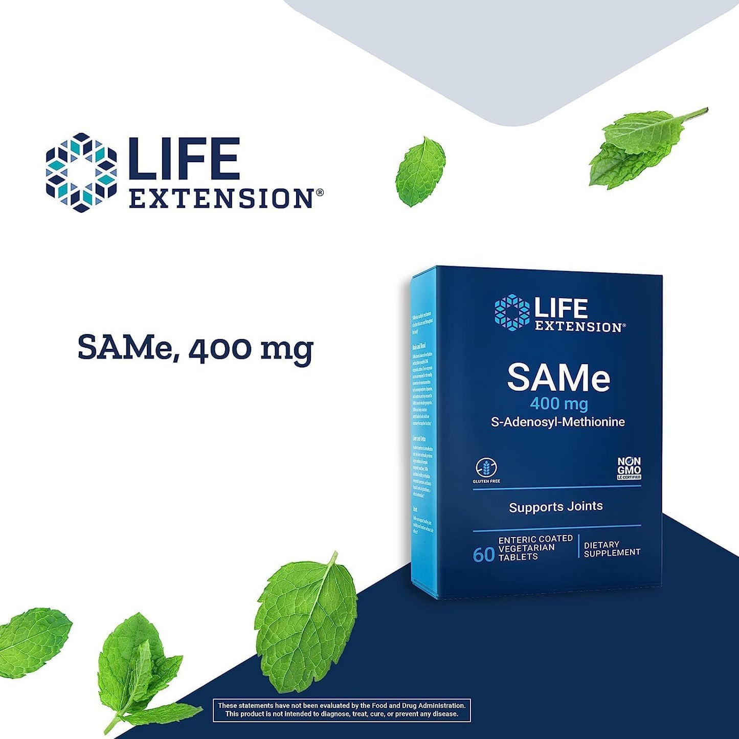 Life Extension Same 400mg  (S-Adenosyl-Methionine) 60 Count