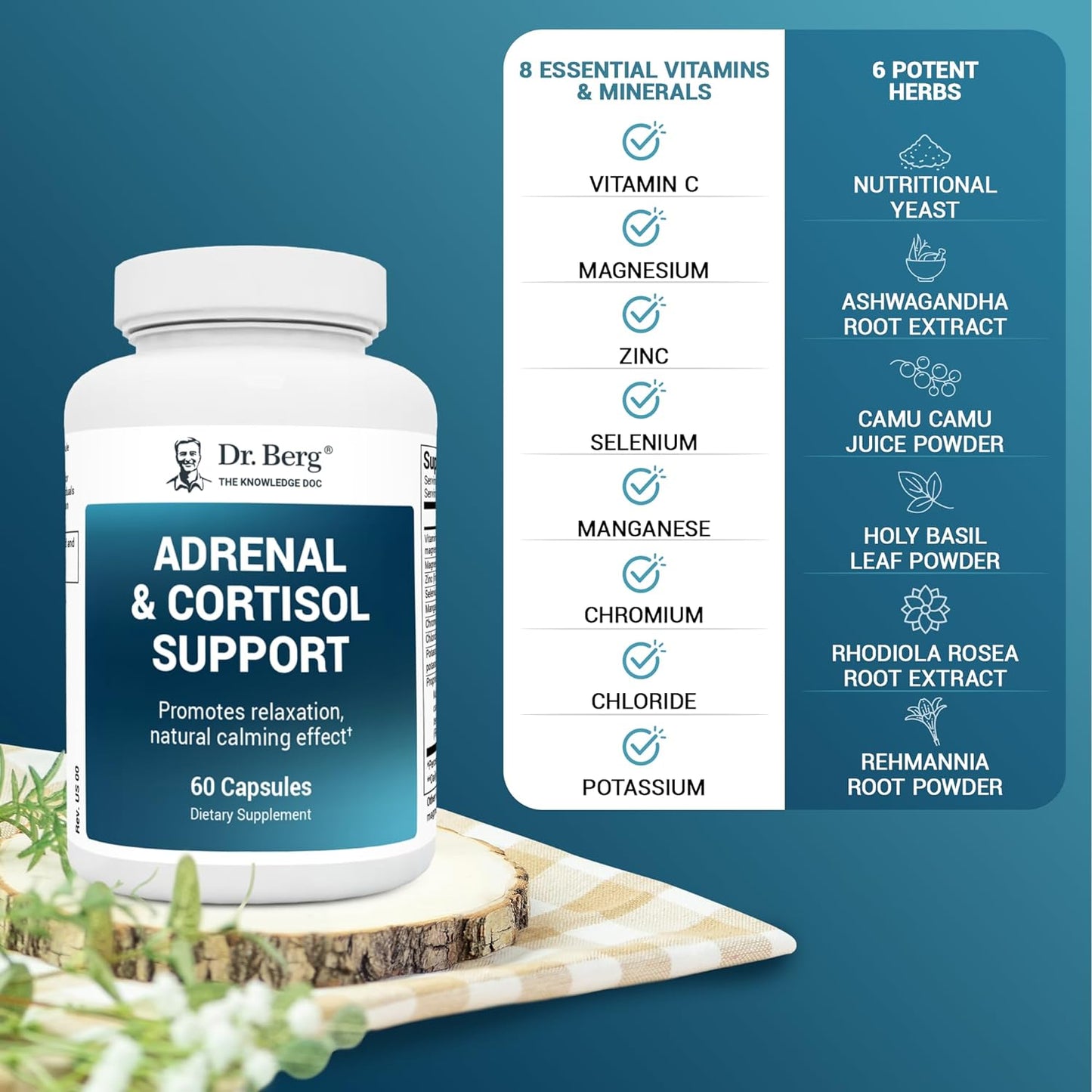 Dr. Berg Adrenal & Cortisol Capsules 60 count