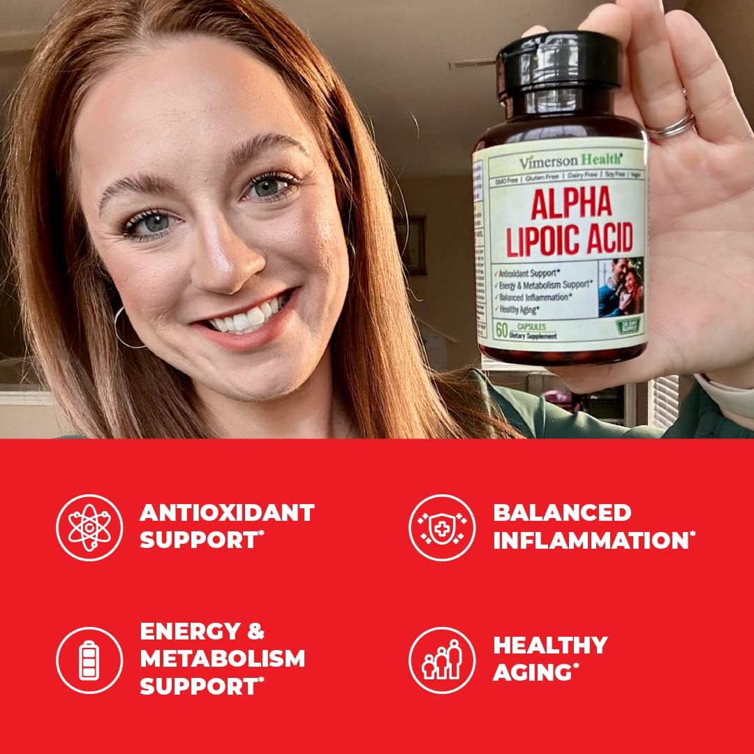 Alpha Lipoic Acid - ALA Nerve Support Supplement 650mg - 60 Capsules