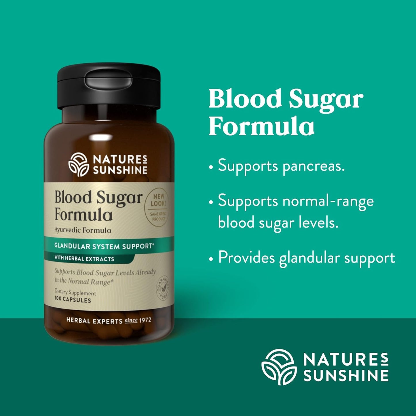 Nature's Sunshine Blood Sugar Formula, 100 caps