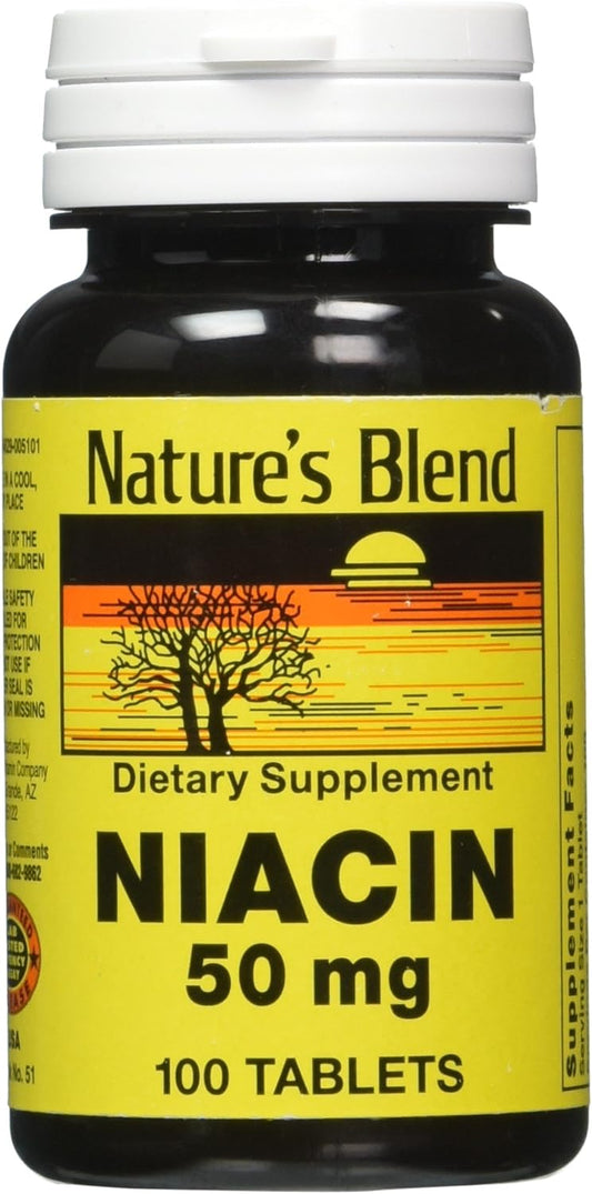 Nature's Blend Niacin 50 Milligram 100 Tabs