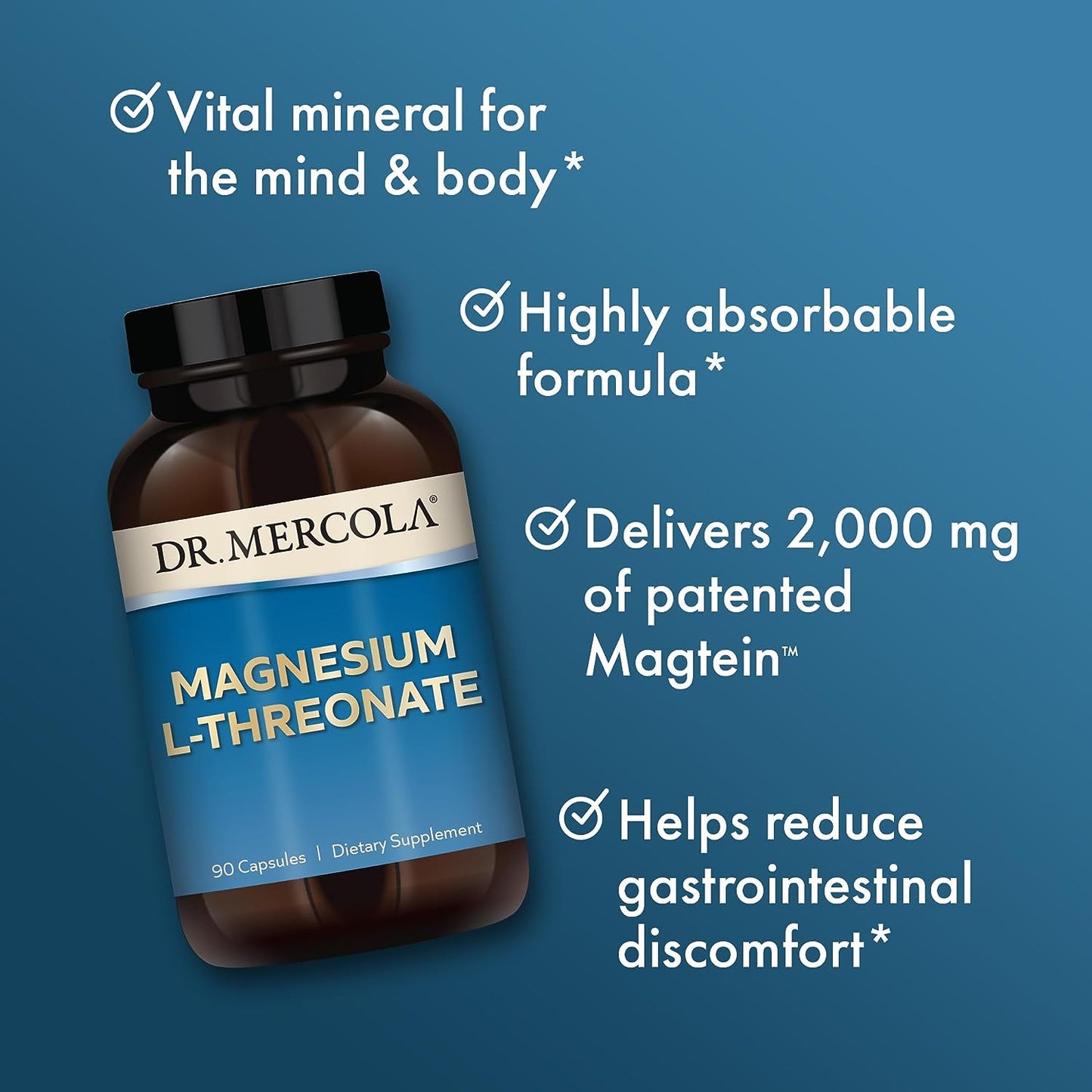 Dr. Mercola Magnesium L-Threonate  90 Capsules