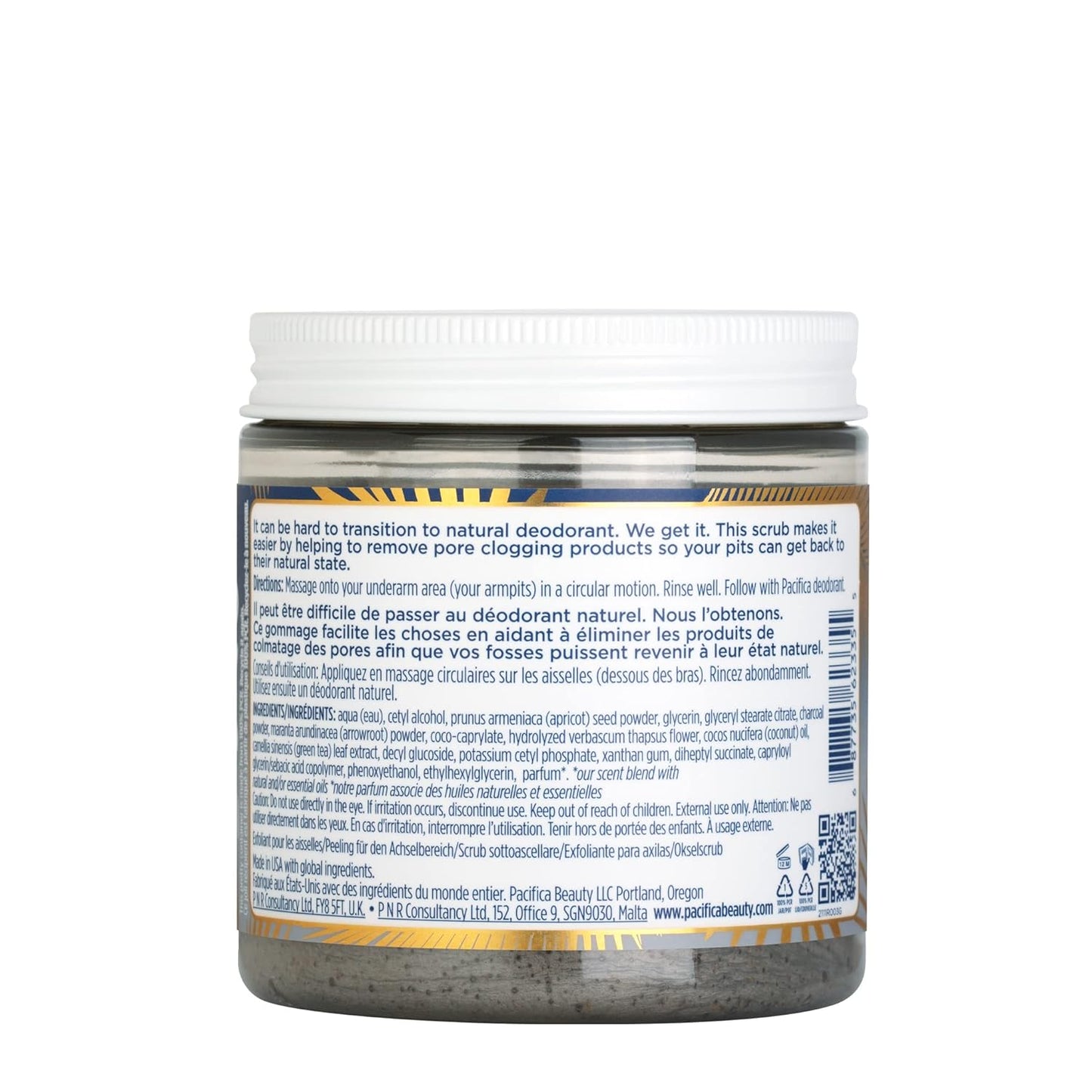 Pacifica Beauty, Coconut and Charcoal Underarm Detox Body Scrub