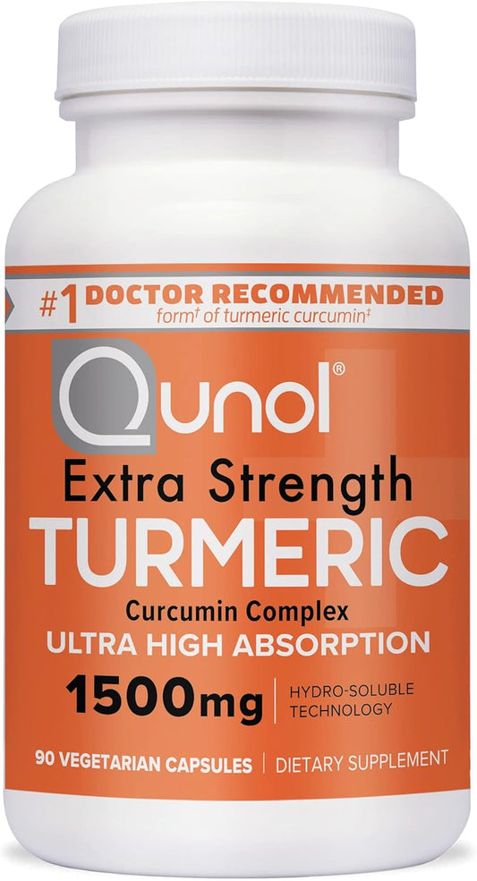 Qunol Turmeric Curcumin Capsules, Qunol 1500mg Extra Strength Supplement