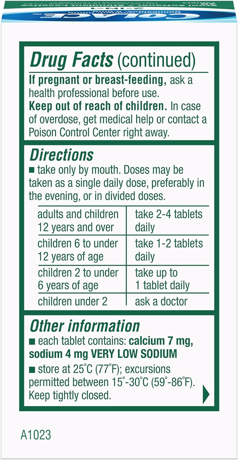 Colace 2-In-1 Stool Softener & Stimulant Laxative Tablets