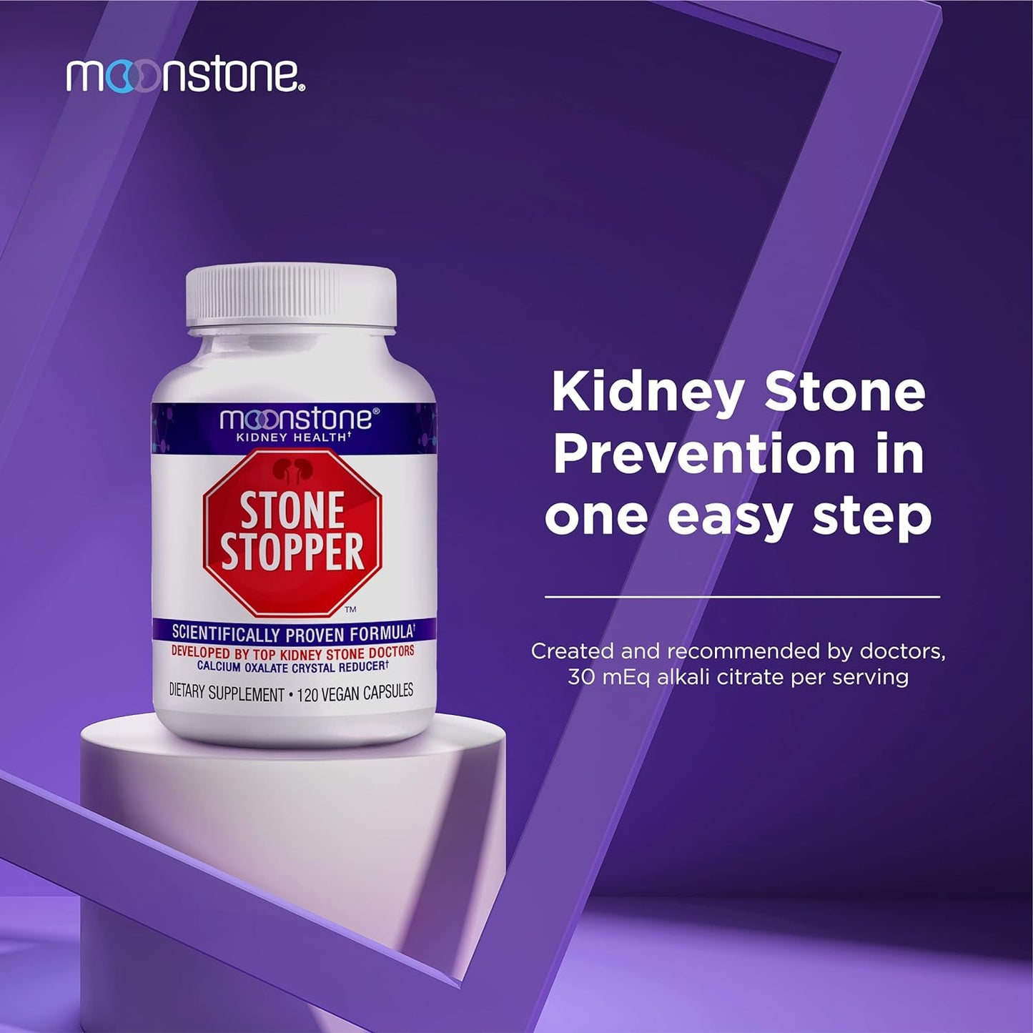 Moonstone Kidney Stone Stopper Capsules 120 Count