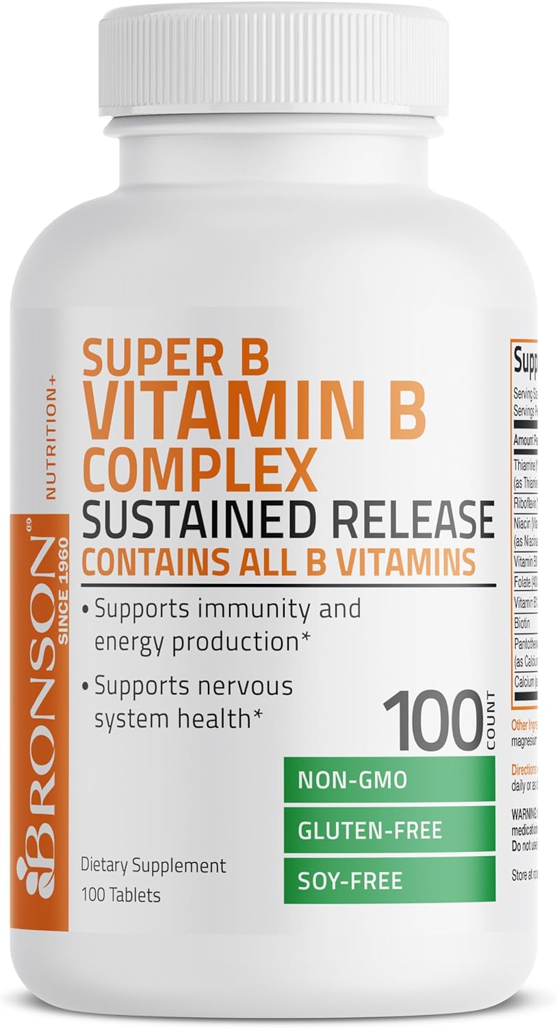 Bronson Super B Vitamin B Complex Sustained Slow Release