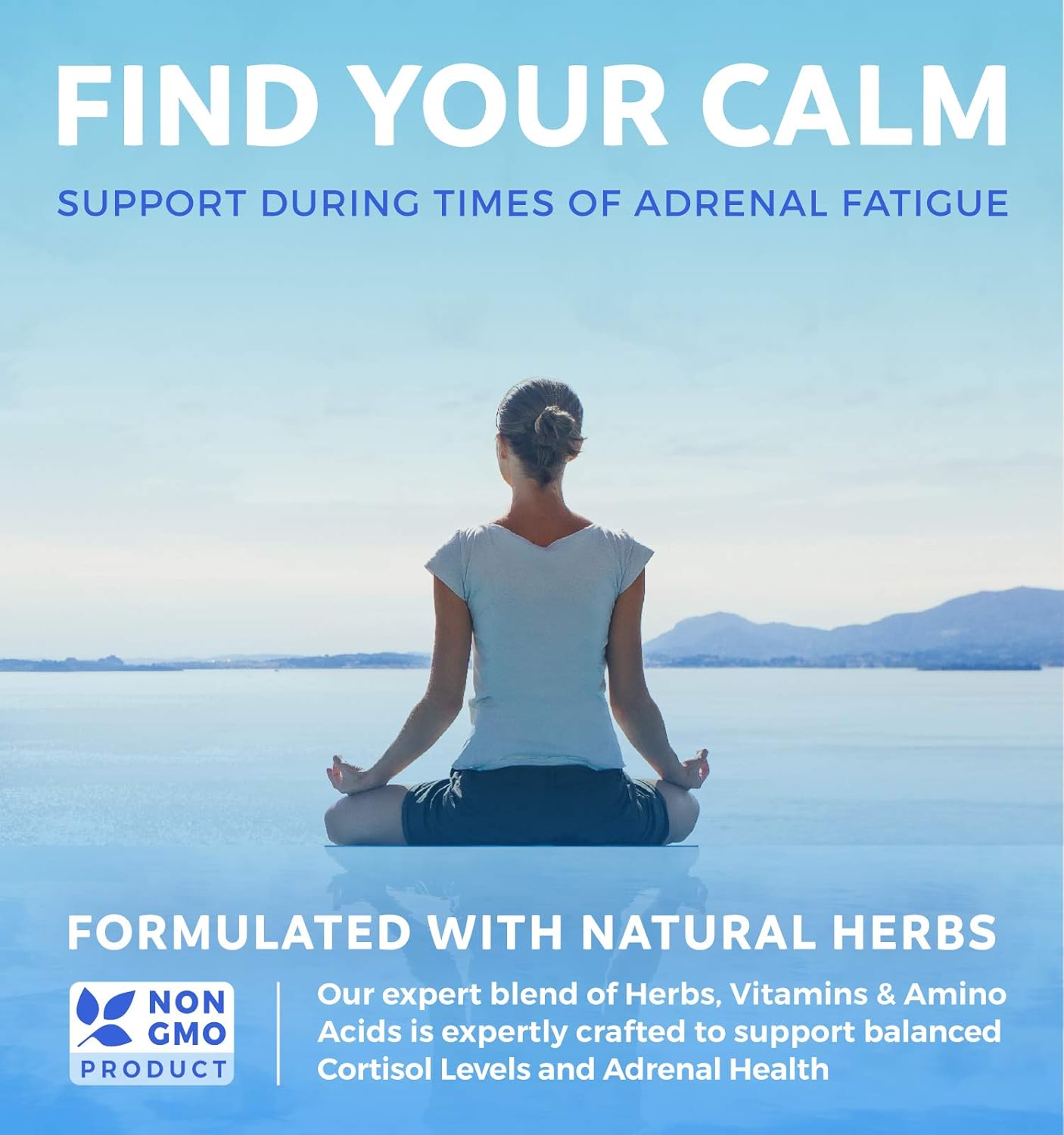 Adrenal Support & Cortisol Manager  Powerful Adrenal Health 60 Capsules