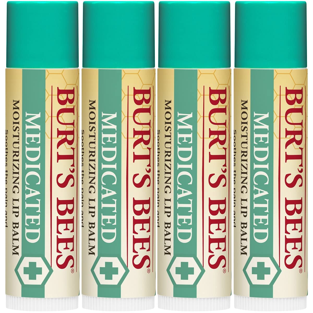 Burt's Bees Medicated Lip Balm 4 Tubes, 0.15 oz.