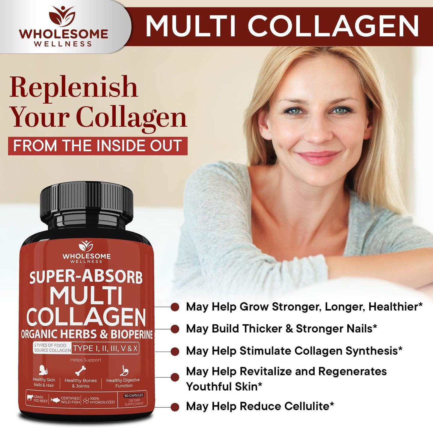 Super-Absorb Multi Collagen Pills 90 Capsules