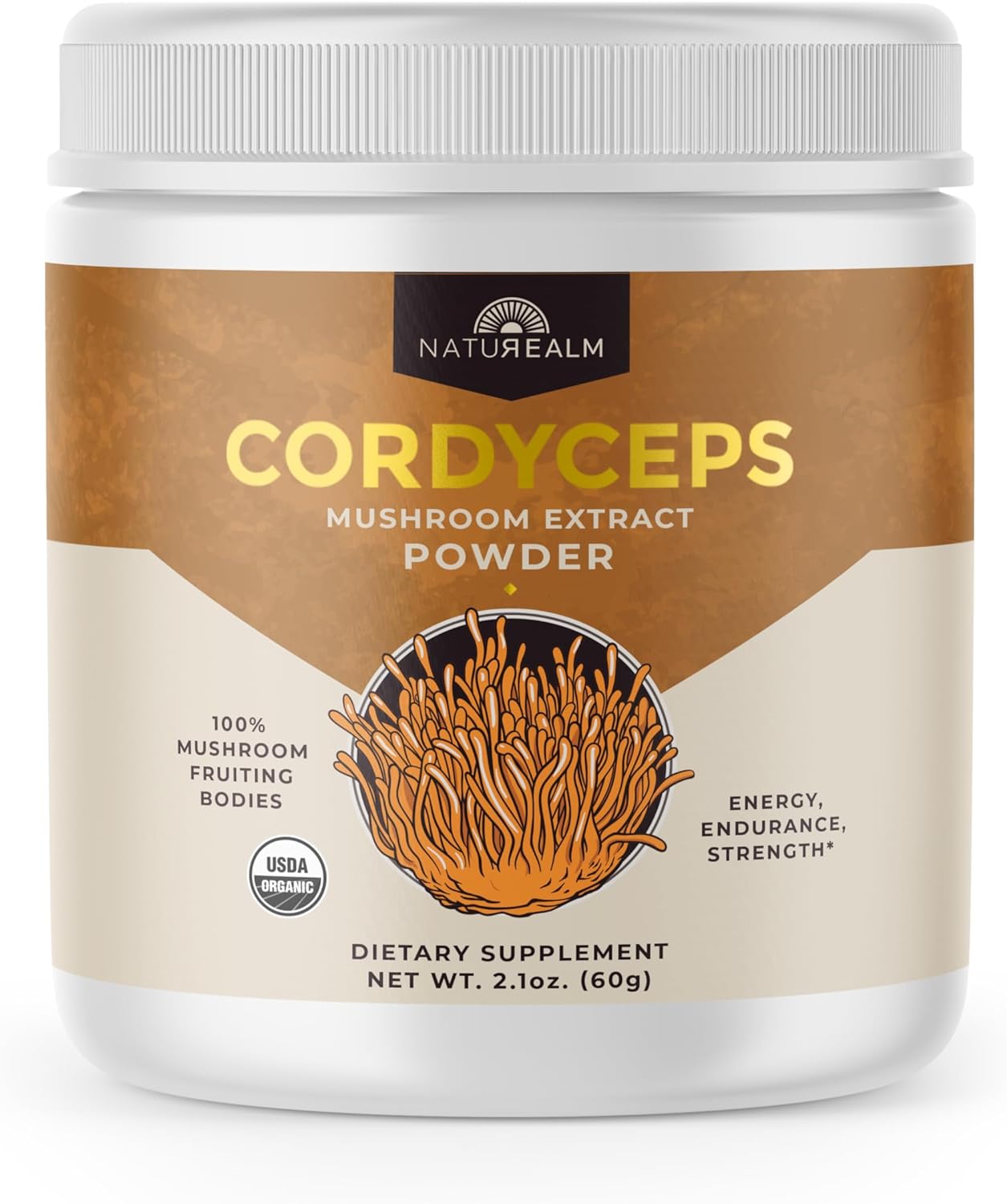 Naturealm - Cordyceps Powder - Nootropic Mushroom