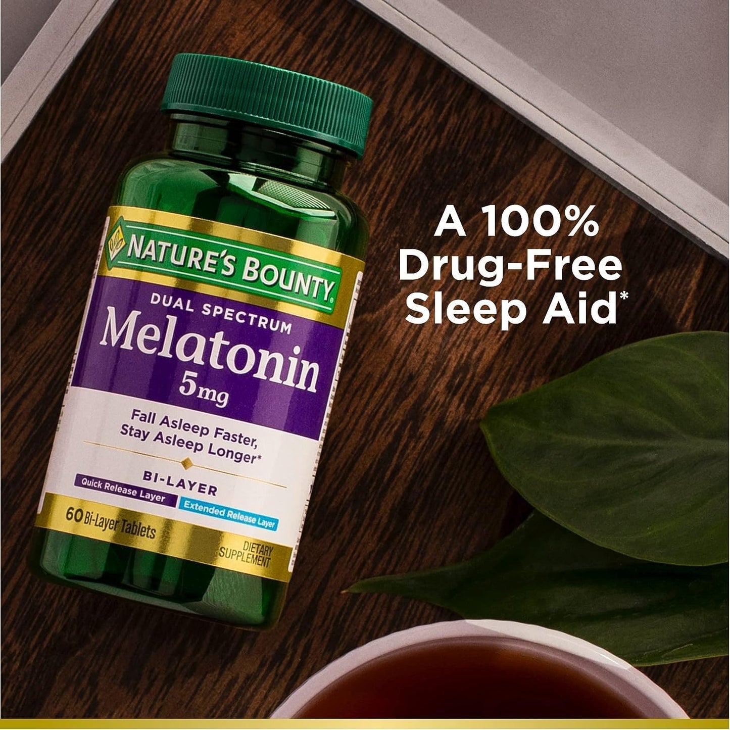 Nature's Bounty Melatonin 5mg Dual Spectrum, 60 Tablets