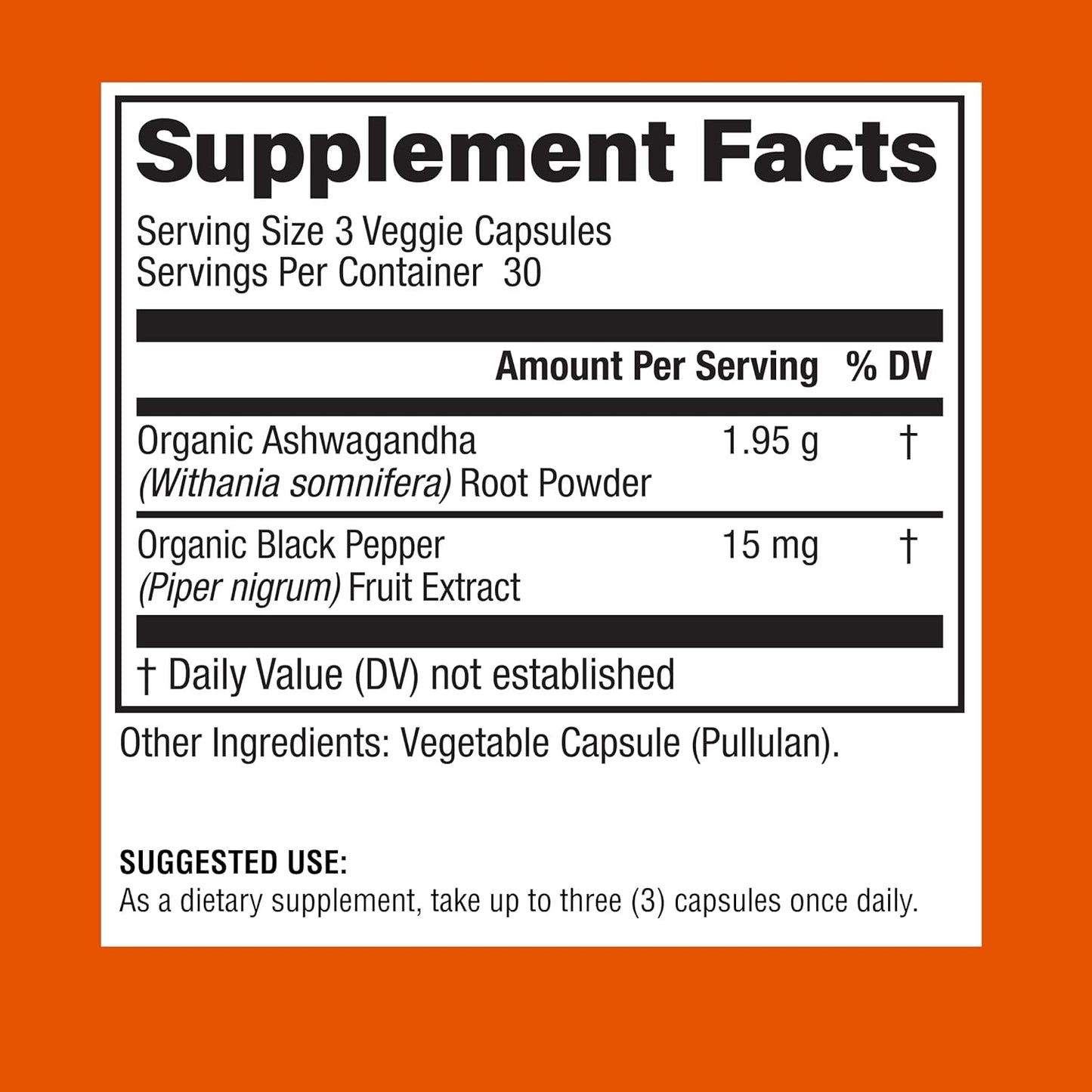 Pure Ashwagandha Root Powder Supplement - 90 count