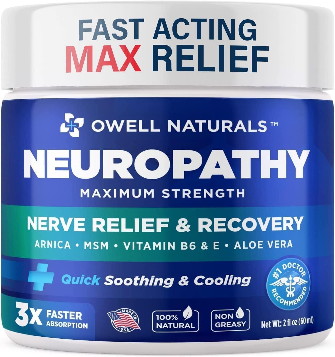 OWELL NATURALS Neuropathy Nerve Relief Cream