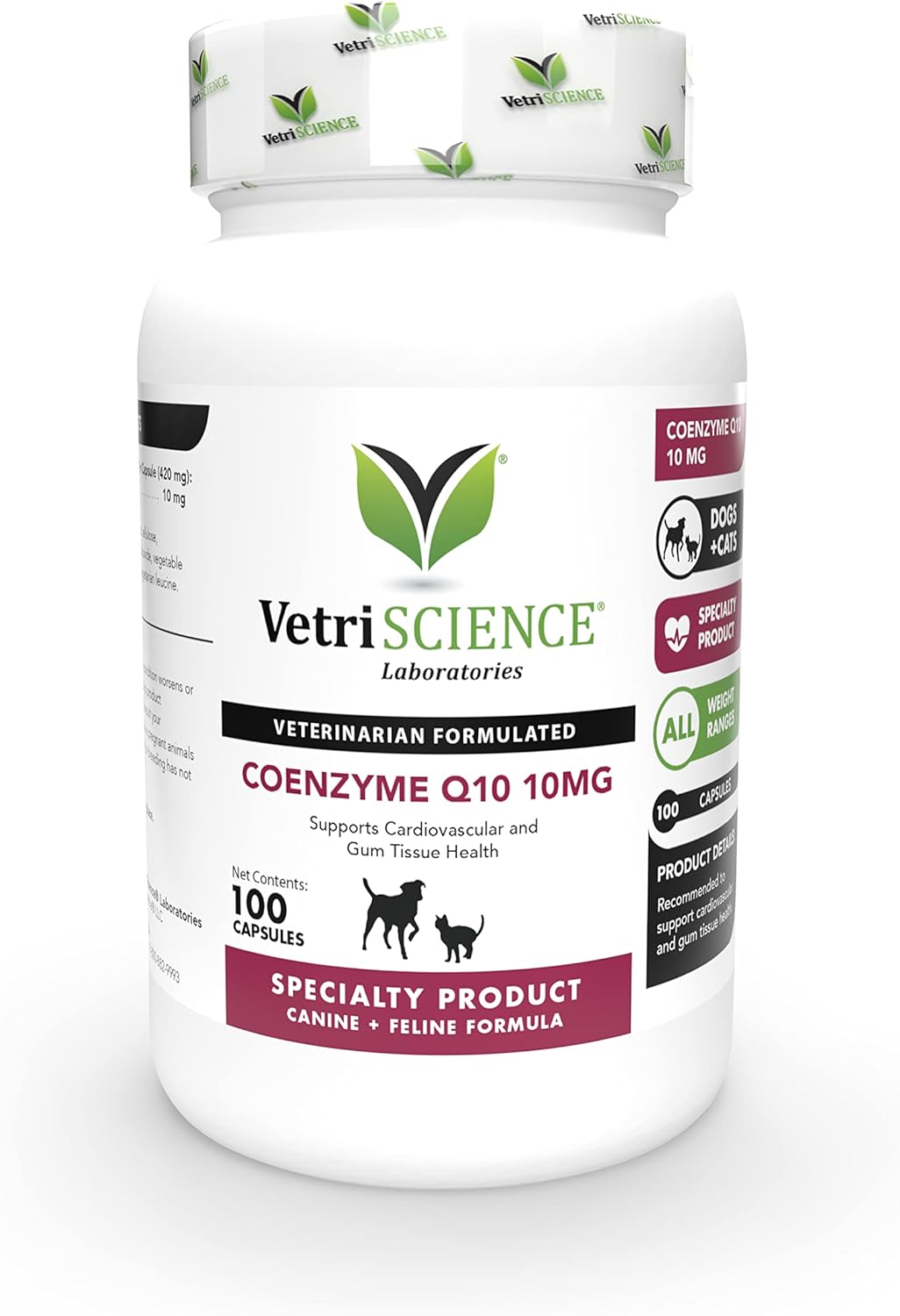 VetriScience Laboratories - Coenzyme Q10 10mg, 100 Capsules