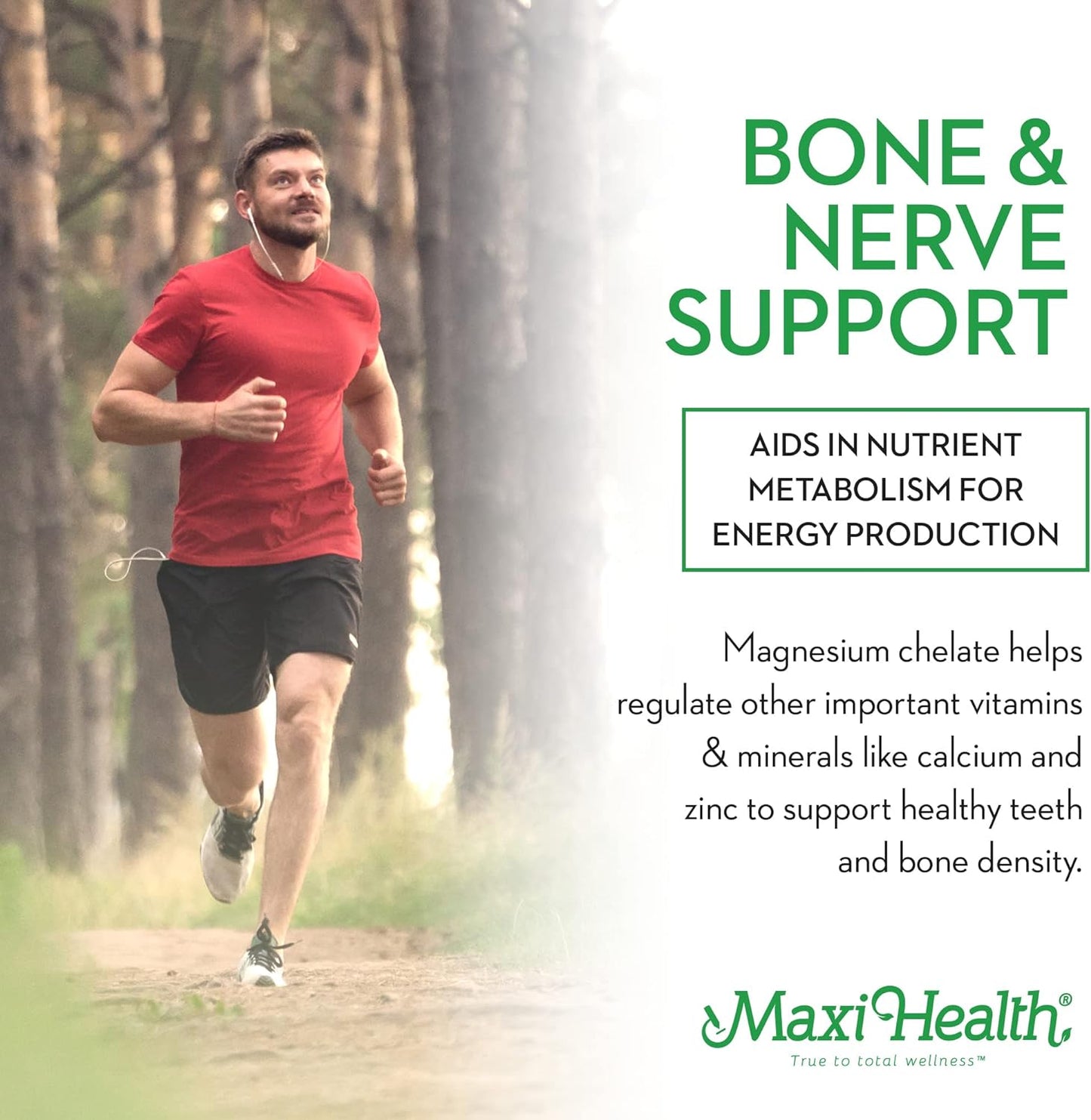 Maxi Kosher Health Energy Production Bone & Nerve Support Magnesium Capsules, 90 Count