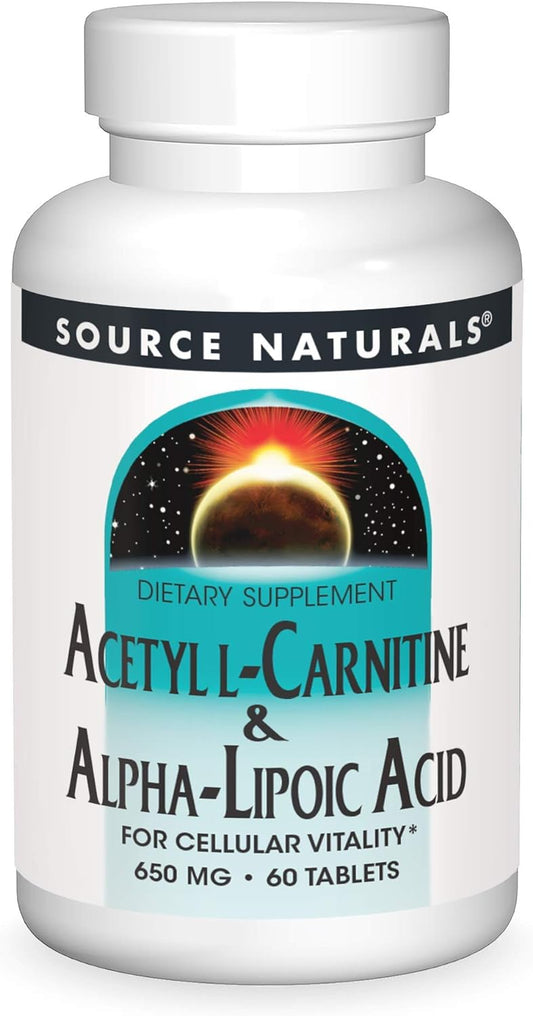 Source Naturals Acetyl L-Carnitine & Alpha-Lipoic Acid  60 Tablets