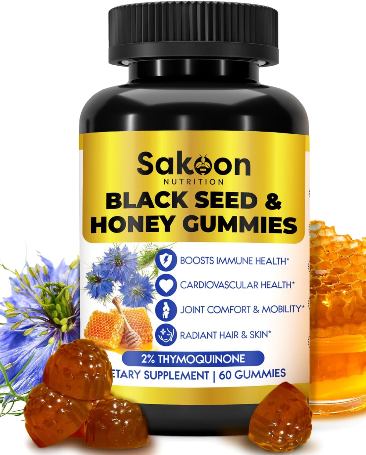 Sakoon nutrition Black Seed Oil & Honey 60 Gummies