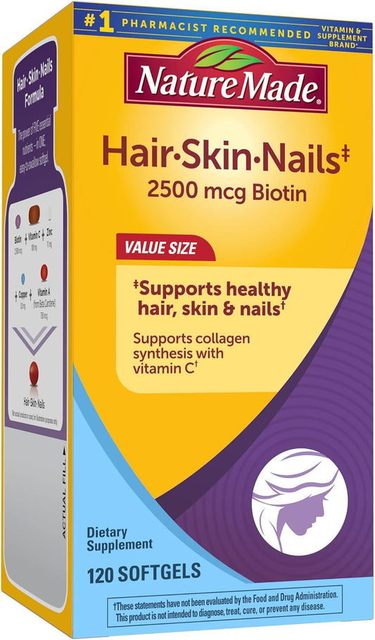 Nature Made Hair Skin and Nails  120 Softgels