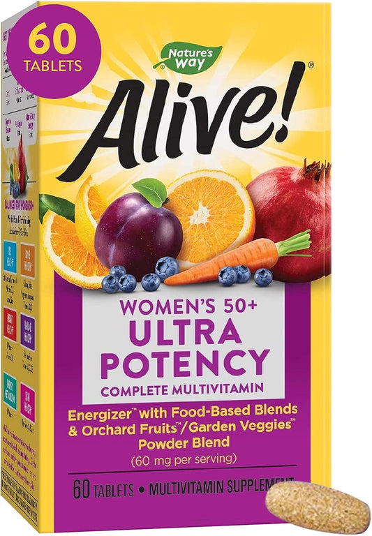 Nature’s Way Alive! Women’s 50+ Ultra Potency Complete Multivitamin, 60 Tablets