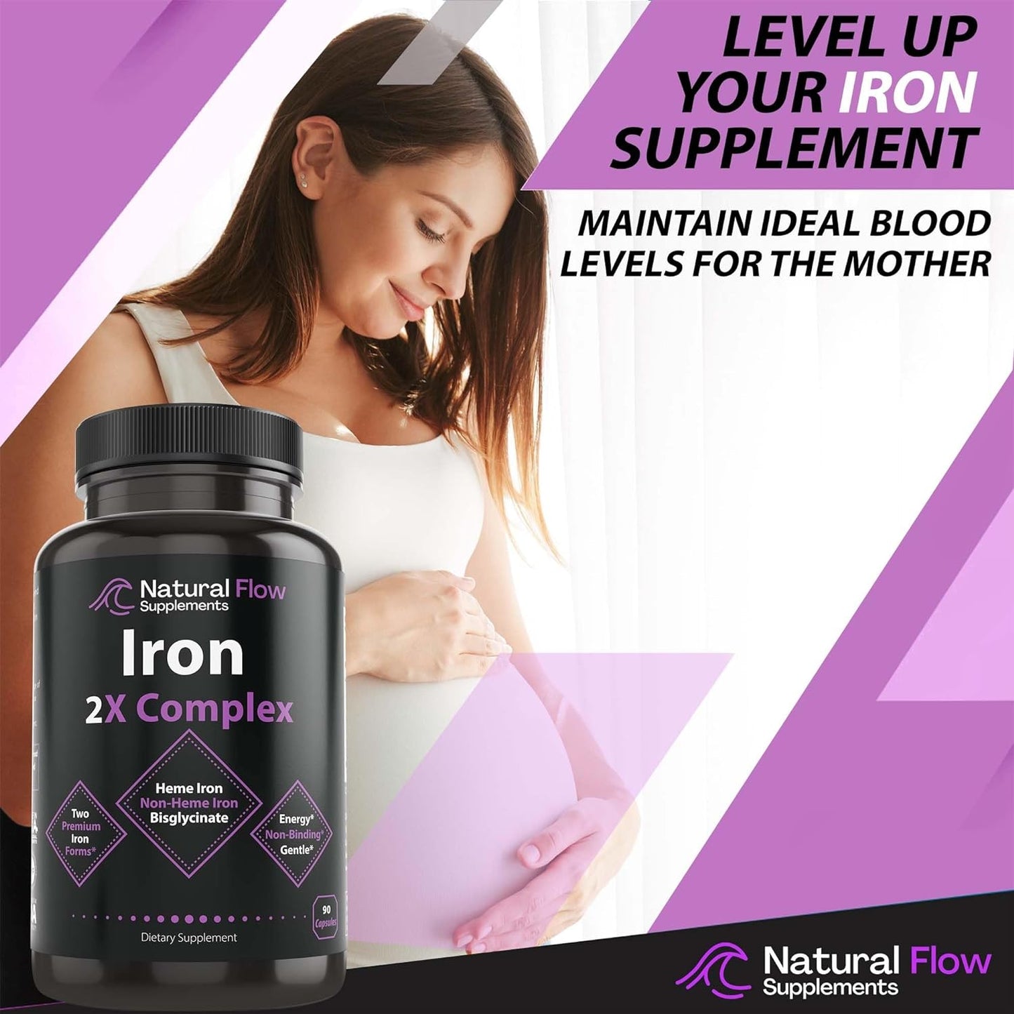 Iron Supplement 2-in-1 Complete Complex - 90 Capsules