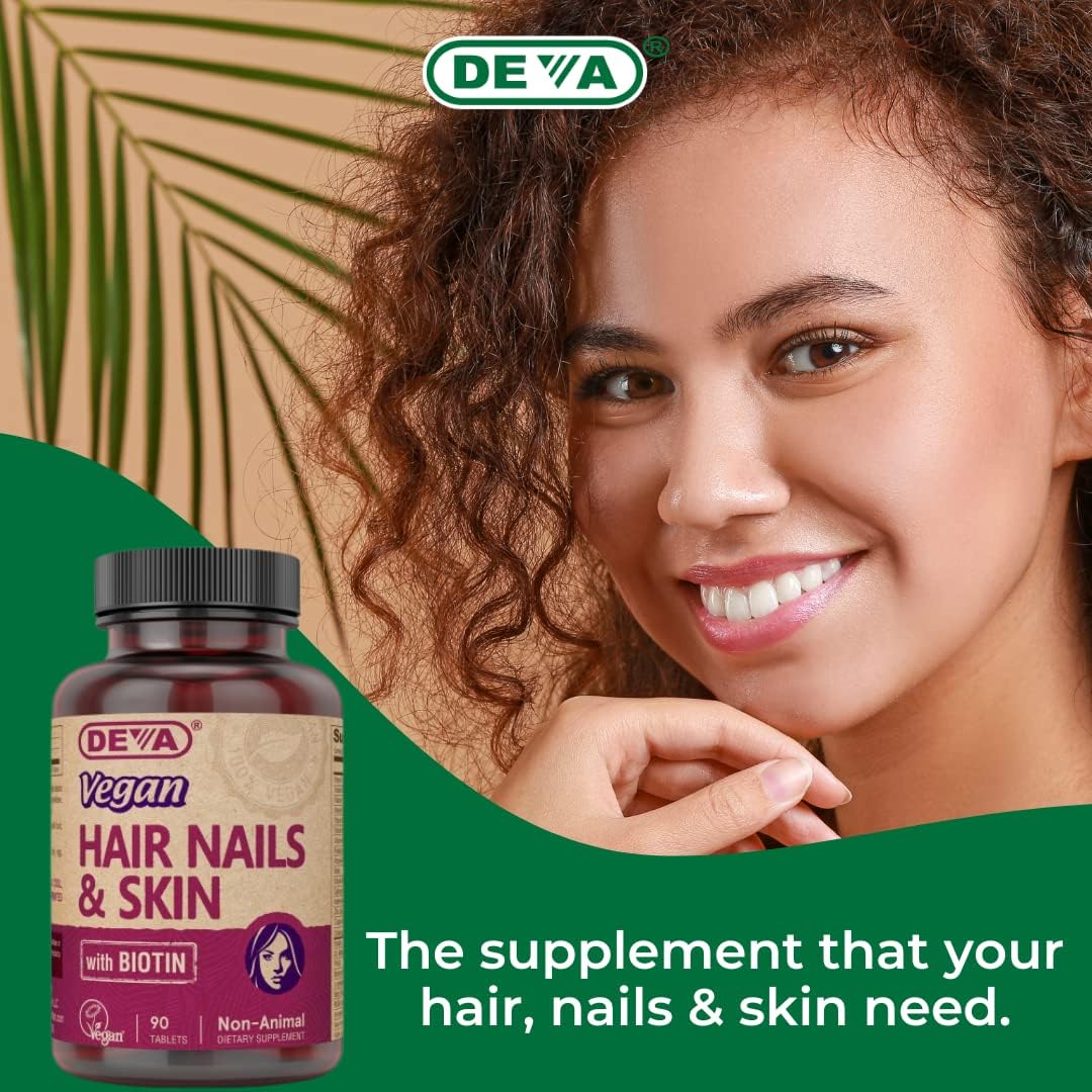 Deva Vegan Vitamins Hair, Nails & Skin Supplement 90 Tablets