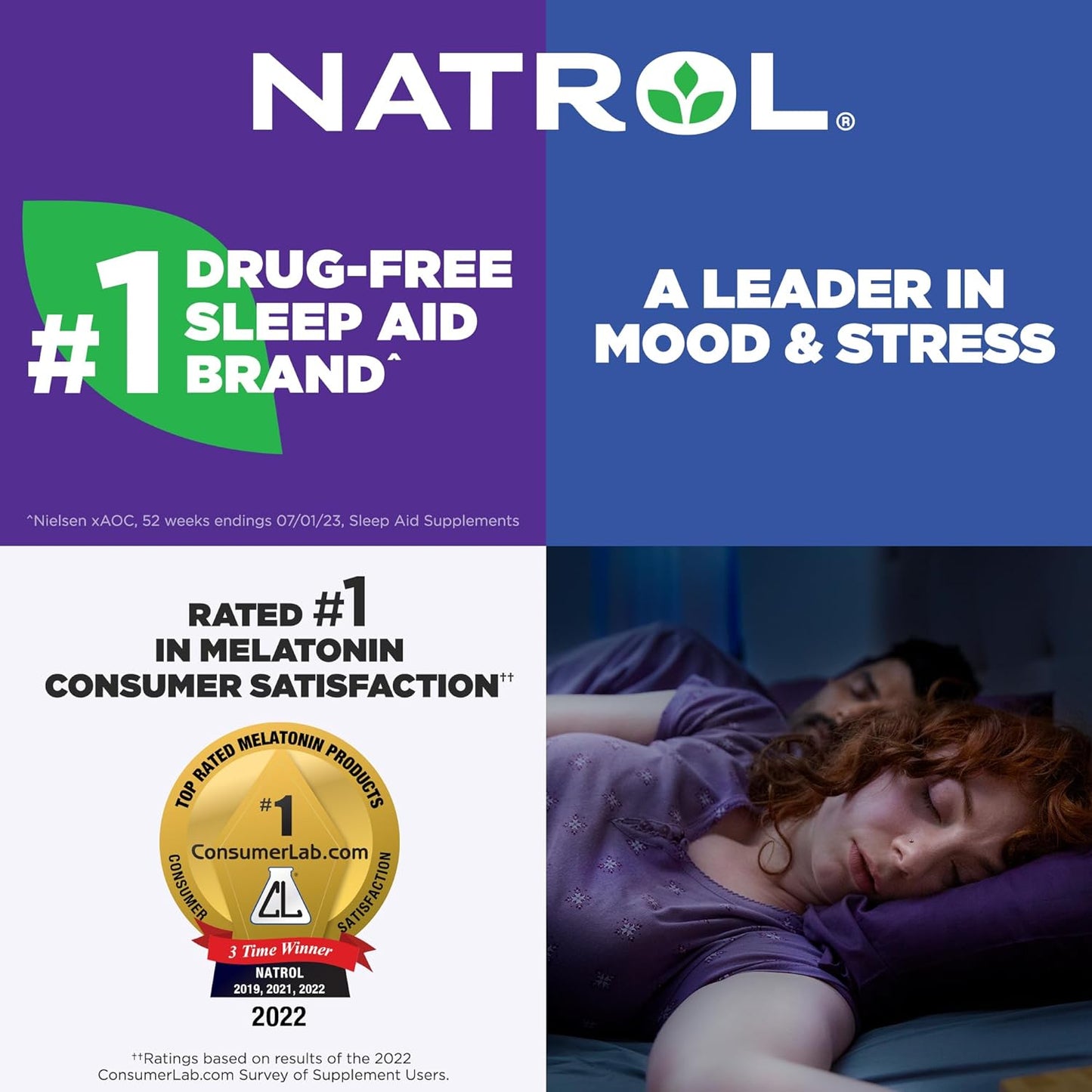 Natrol Melatonin Tablets, Helps You Fall Asleep Faster 3 mg 120 count