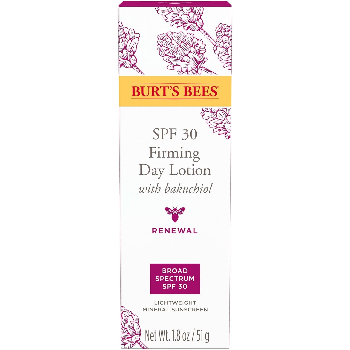 Burt's Bees Sunscreen Moisturizer for Face, Retinol Alternative Facial Lotion