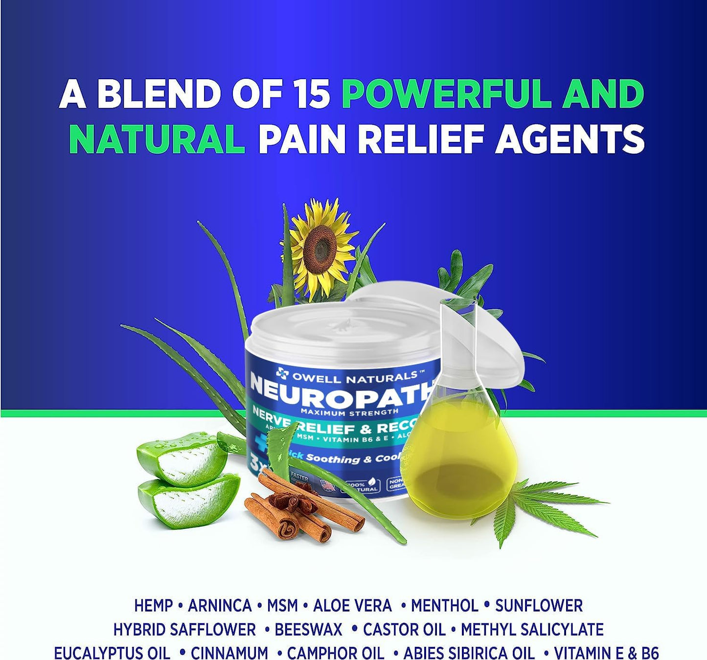 OWELL NATURALS Neuropathy Nerve Relief Cream