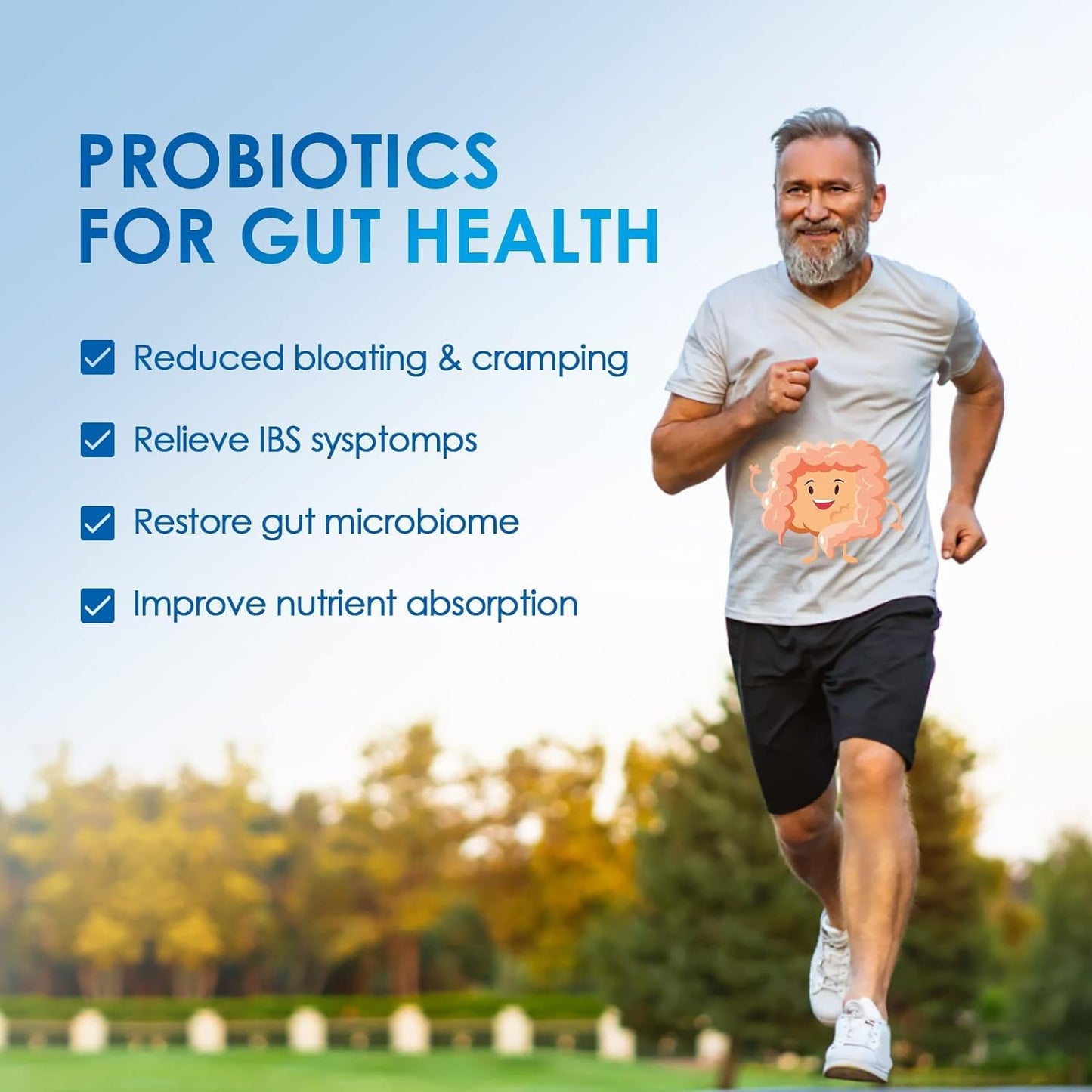 Probiotics for Men, Probiotics and Prebiotics for Digestive Health, 90 Tablets