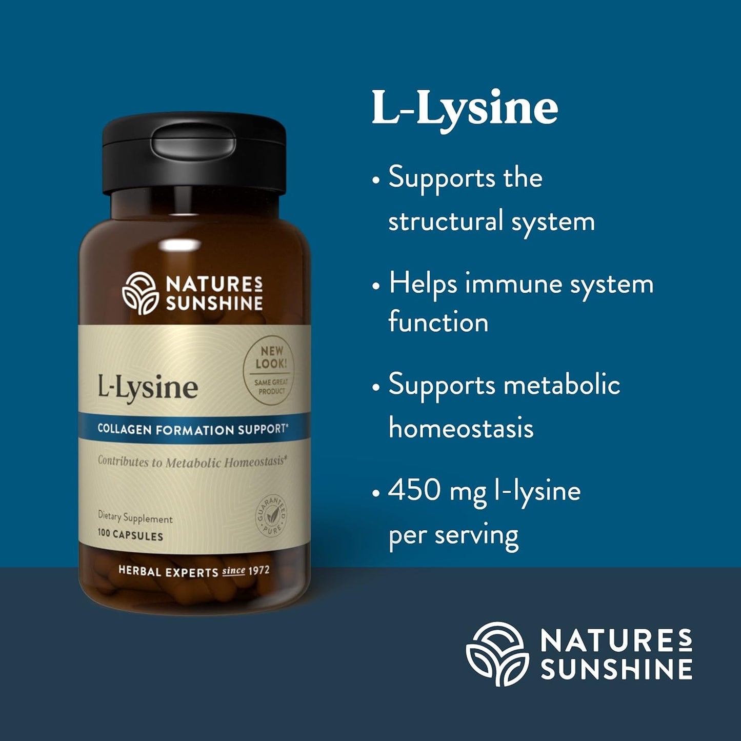 Nature's Sunshine L-Lysine, 100 Capsules