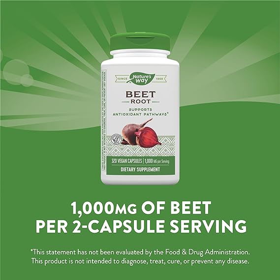 Nature's Way Beet Root, Supports Antioxidant pathways ,320 Capsules