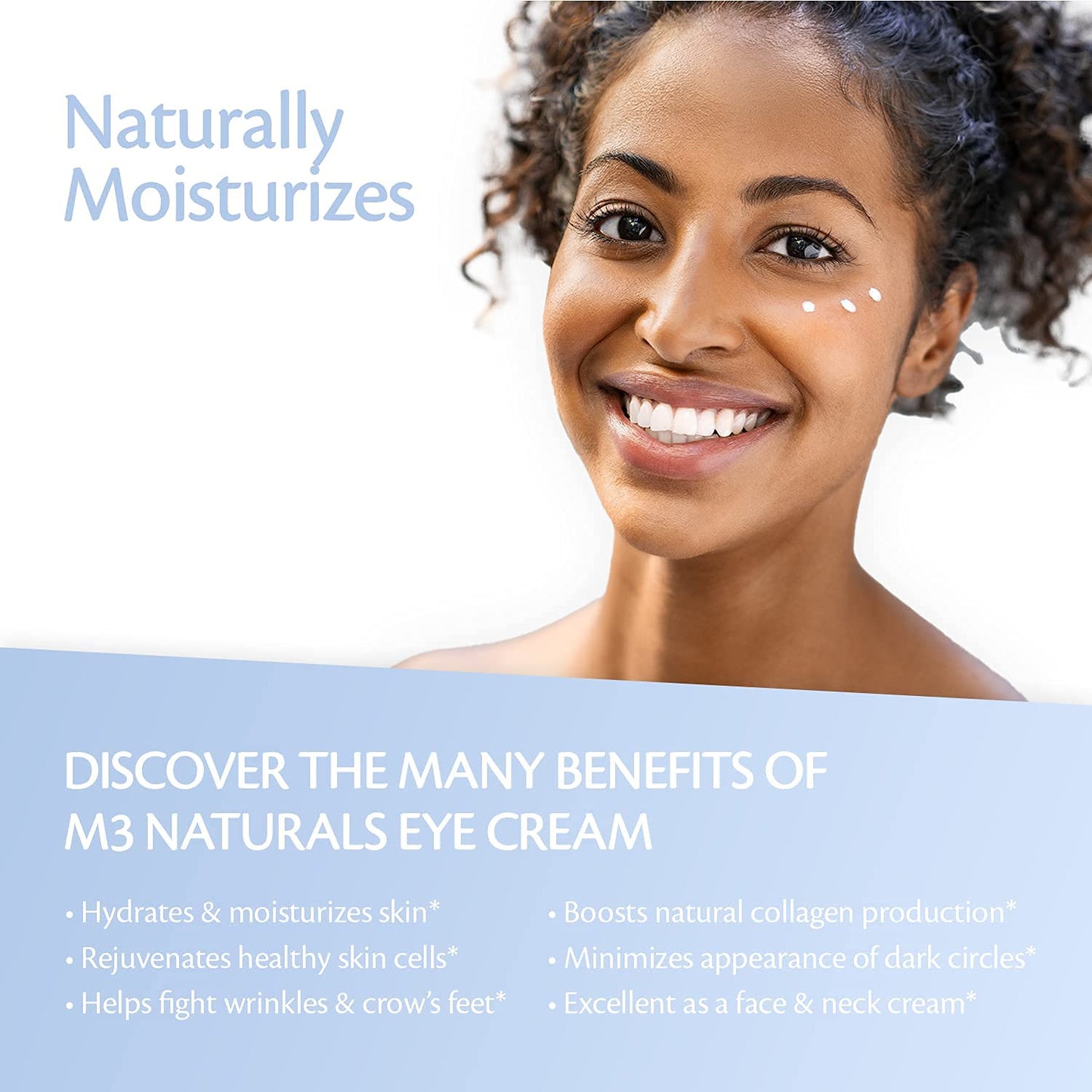 M3 Naturals Anti-Aging Eye Cream for Dark Circles and Puffiness with Collagen