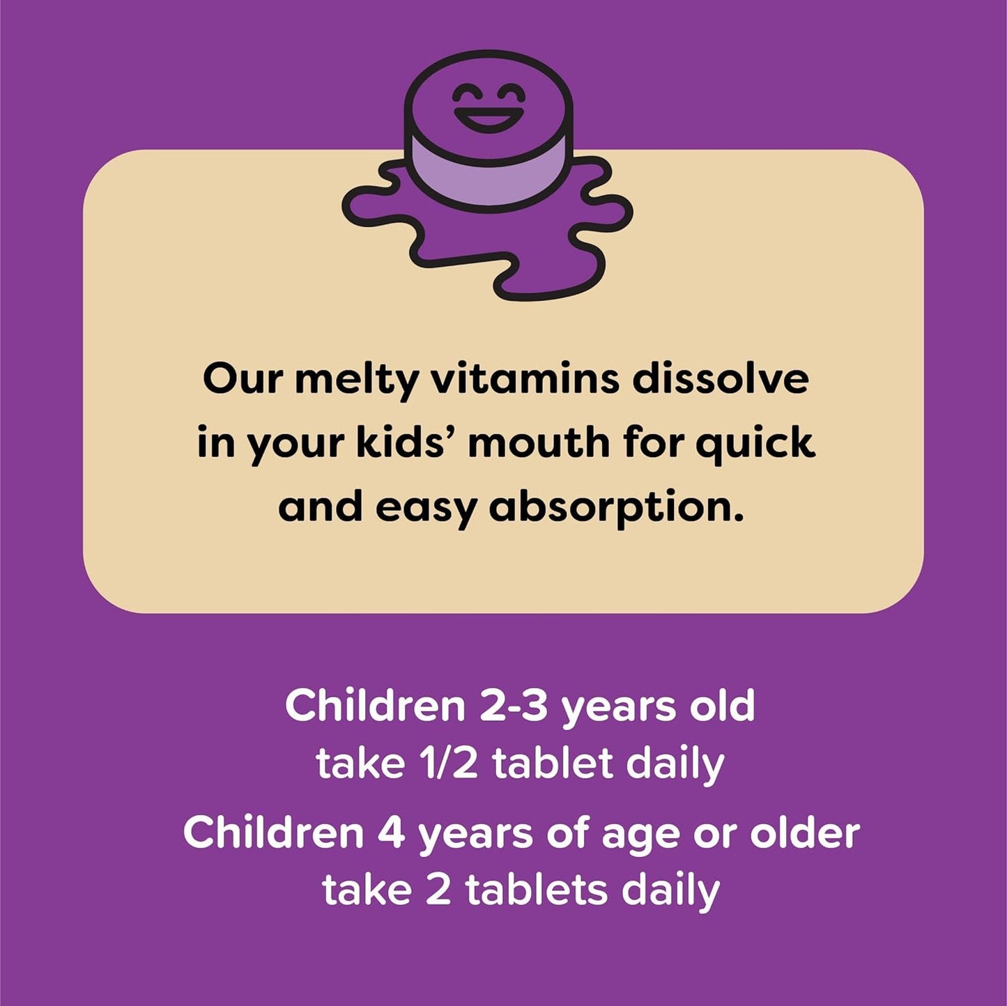 Renzo's Picky Eater Kids Multivitamin with Iron - 60 Sugar-Free Melty Tabs