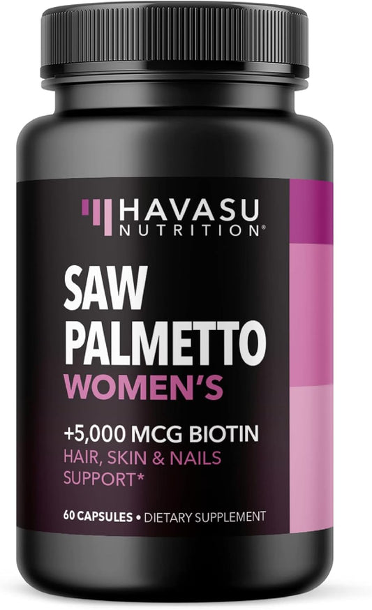 Saw Palmetto Gummies for Men & Women | Saw Palmetto Supplement & Hair Health to Support Stronger Hair 60 count