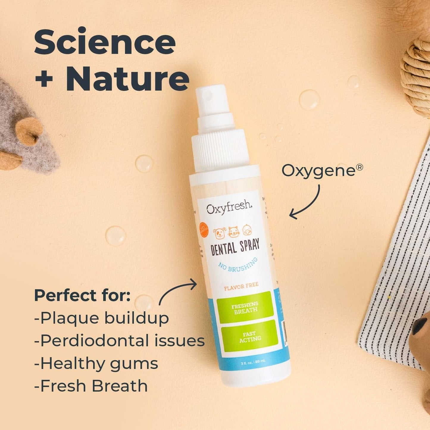 Oxyfresh Advanced Pet Dental Spray – Instant Pet Fresh Breath 3oz.