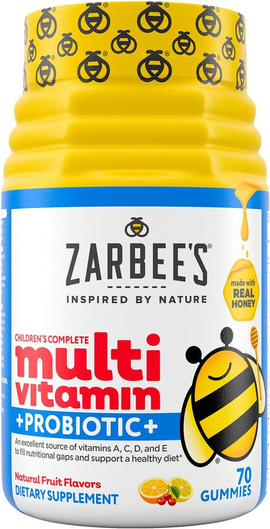 Zarbee's Kid's Complete Daily Multivitamin + Probiotic Gummies 70 Count