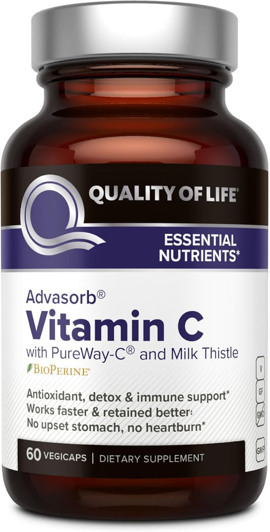 Quality of Life - Advasorb® Vitamin C Supplement - 60 Vegicaps